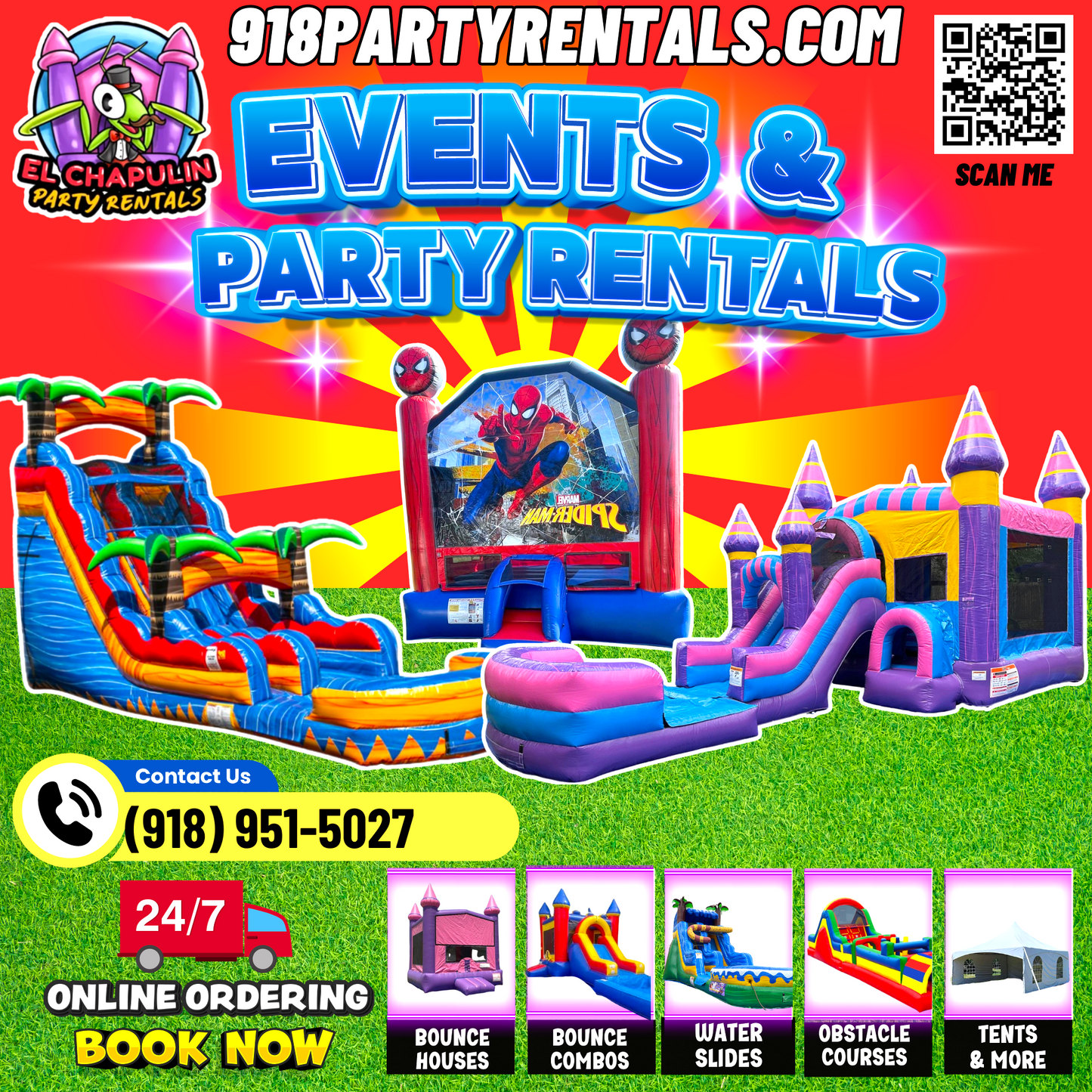Party Rental Multi Unit Website Graphic